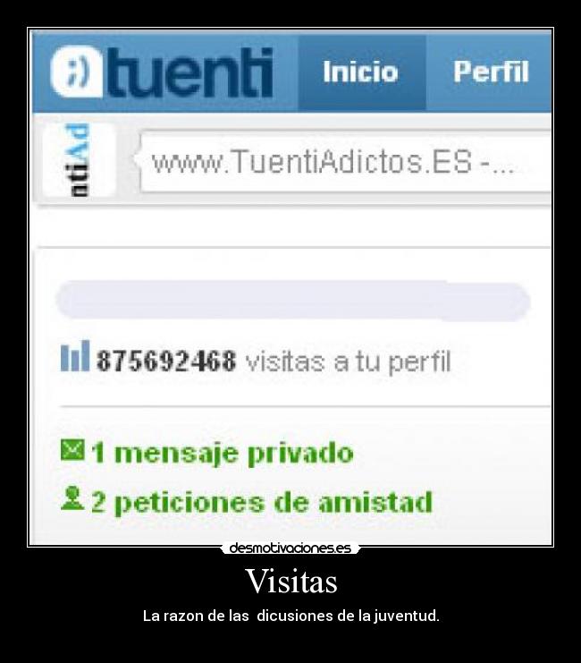 carteles tuenti visitas red social perfil facebook youtube twitter desmotivaciones