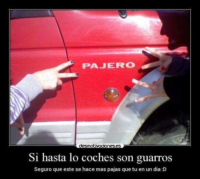Si hasta lo coches son guarros -