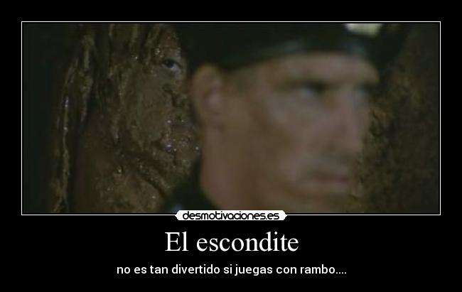 carteles rambo escondite desmotivaciones