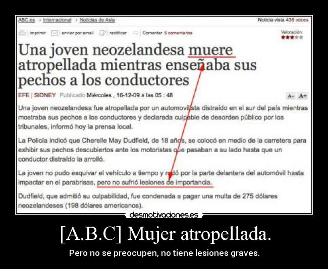 [A.B.C] Mujer atropellada. - 