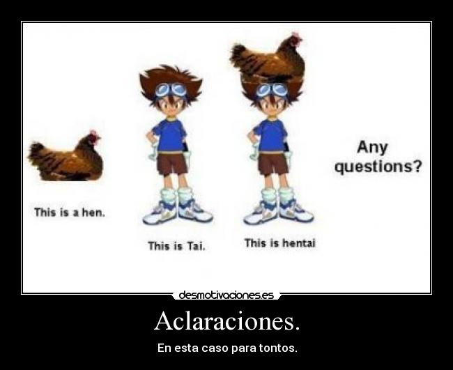 Aclaraciones. - 