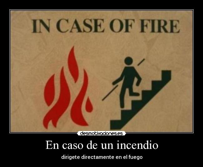 En caso de un incendio -