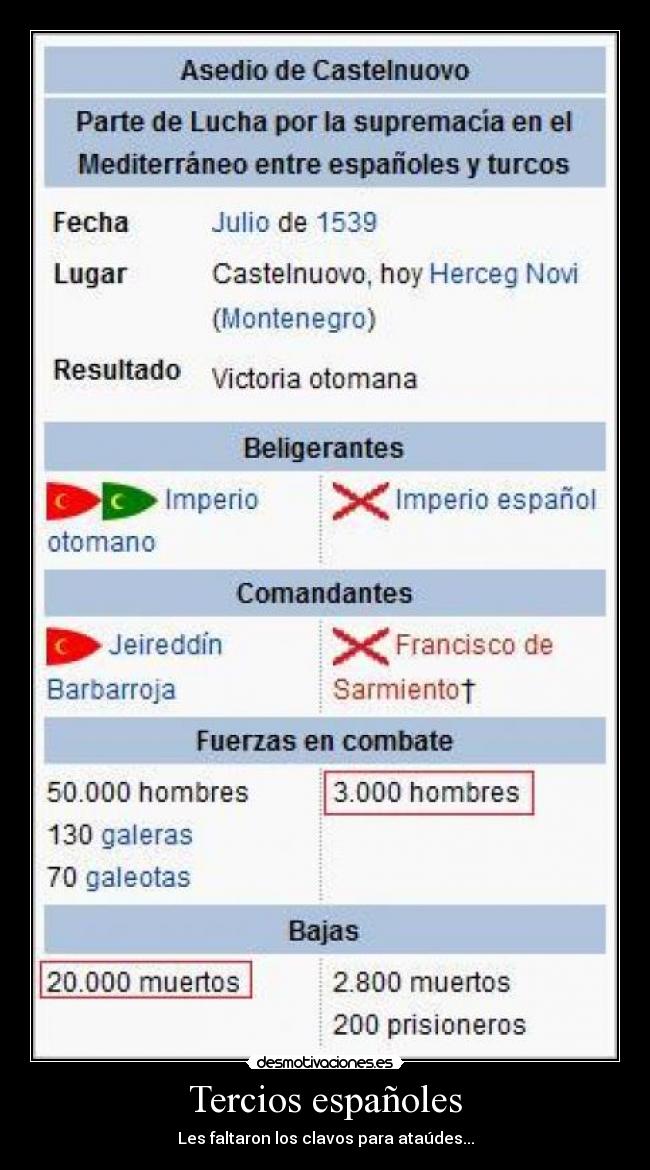 Tercios españoles - Les faltaron los clavos para ataúdes...