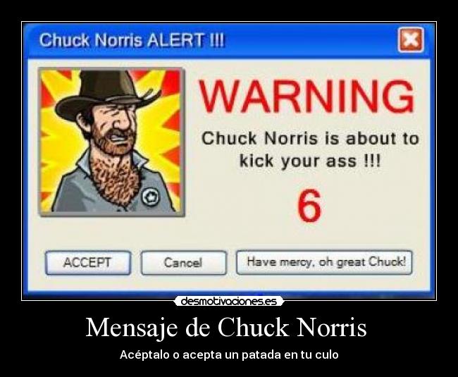 Mensaje de Chuck Norris -