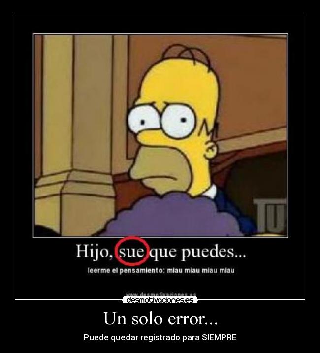 carteles error fail sue simpsons homer homero desmotivaciones