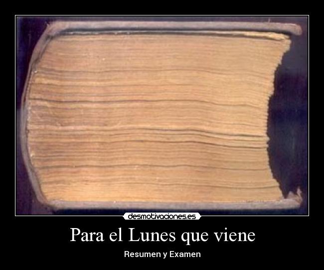 Para el Lunes que viene - Resumen y Examen
