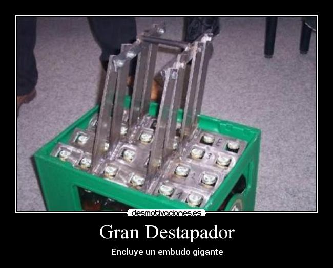 Gran Destapador - Encluye un embudo gigante