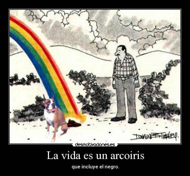 carteles vida vida arcoiris negro joss desmotivaciones
