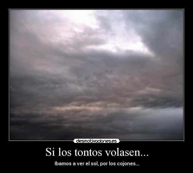 Si los tontos volasen... -