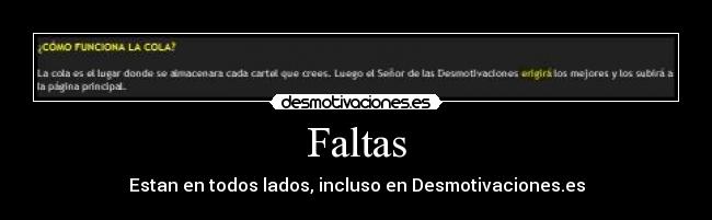 Faltas - 