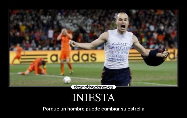 carteles espana iniesta futbol estrella desmotivaciones