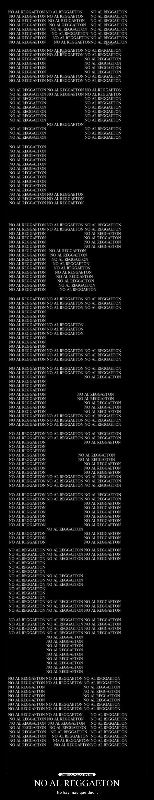 NO AL REGGAETON - 