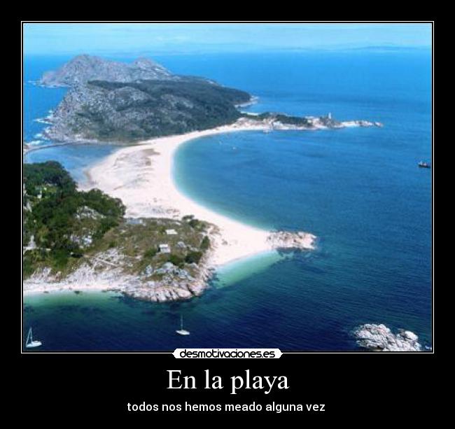 En la playa -