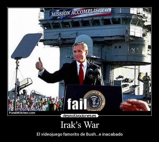 Iraks War - El videojuego famorito de Bush...e inacabado