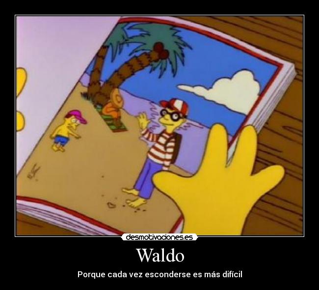 carteles waldo simpsons desmotivaciones