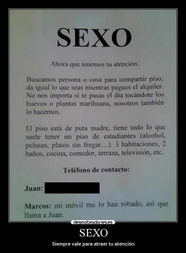 carteles sexo sexo siempre vale para atraer atencion sex hot desmotivaciones