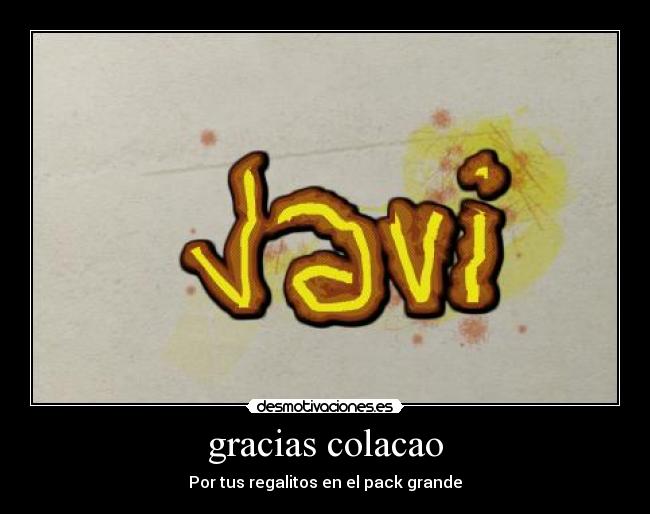 gracias colacao - Por tus regalitos en el pack grande