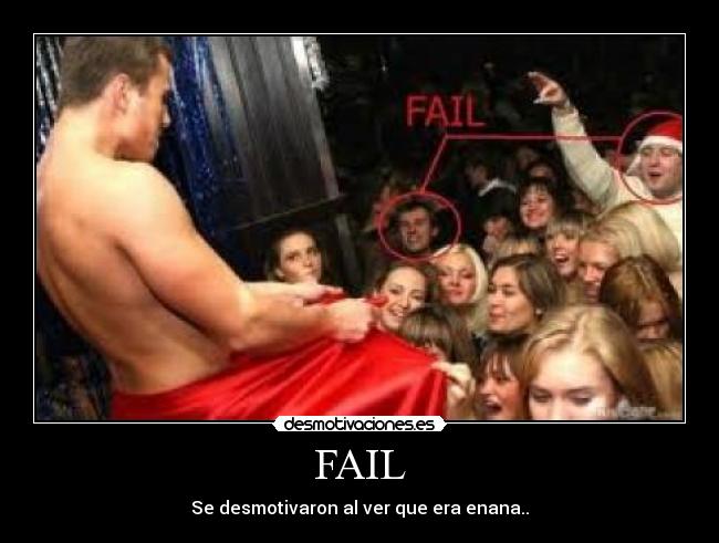FAIL - Se desmotivaron al ver que era enana..