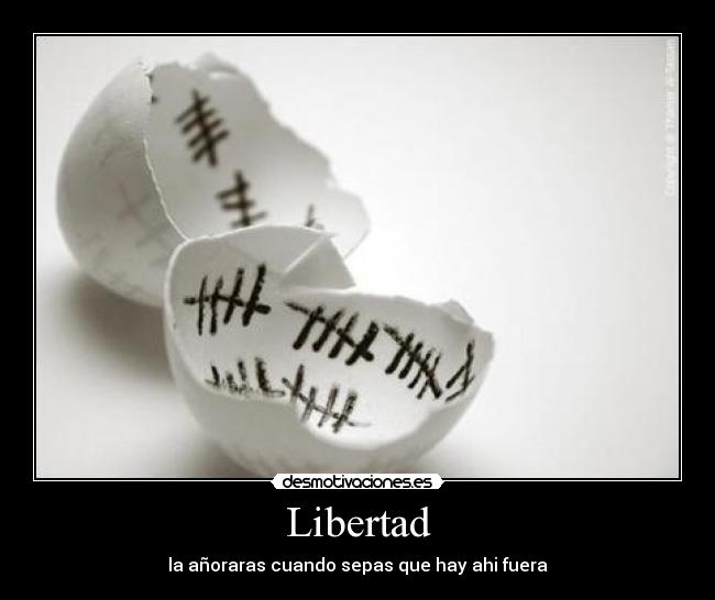Libertad - la añoraras cuando sepas que hay ahi fuera