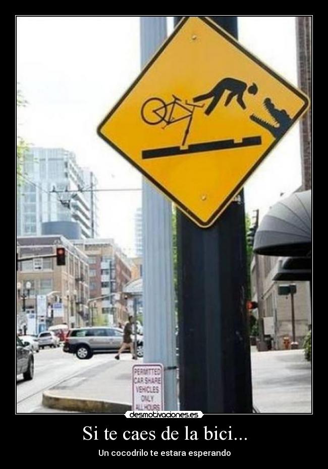 Si te caes de la bici... -