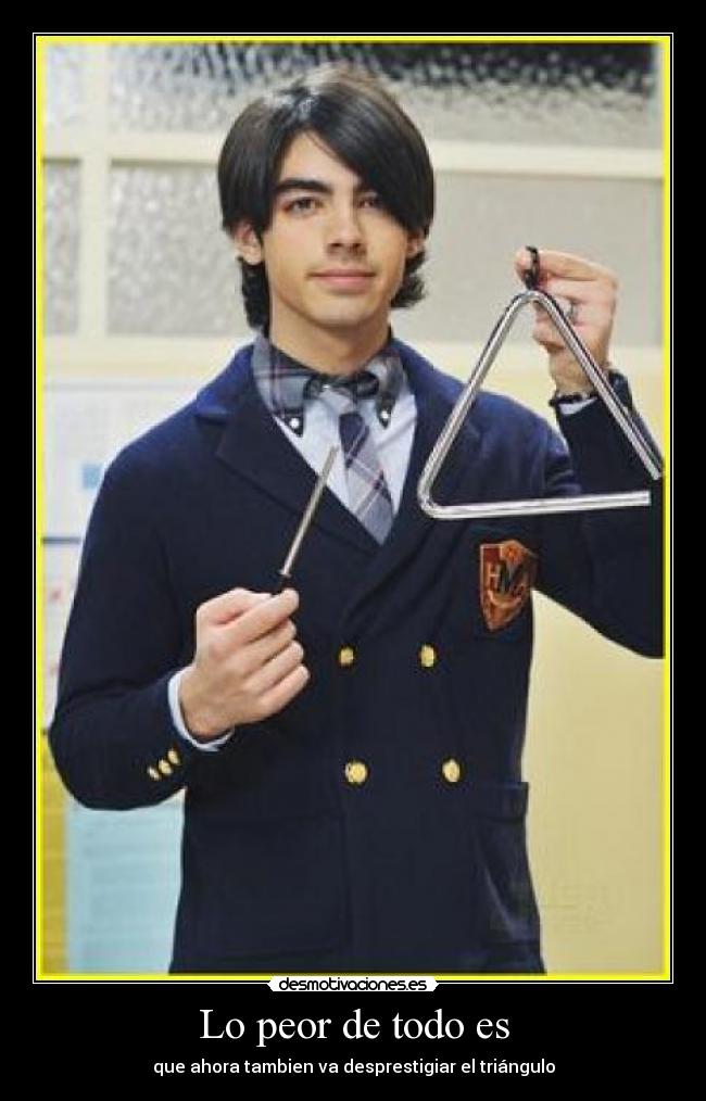 Lo peor de todo es - que ahora tambien va desprestigiar el triángulo