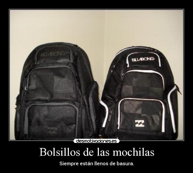 Bolsillos de las mochilas - 