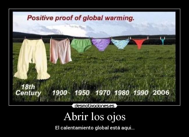 Abrir los ojos - El calentamiento global está aqui...