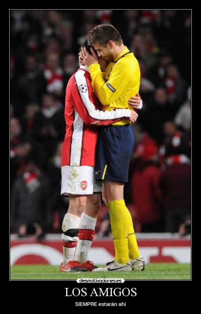 carteles amigos cesc frabregas gerad pique futbol amistad desmotivaciones