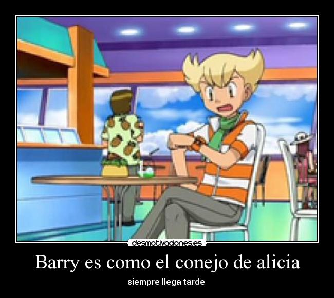 Barry es como el conejo de alicia -