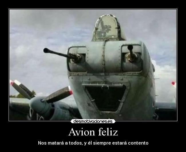 carteles avion feliz desmotivaciones