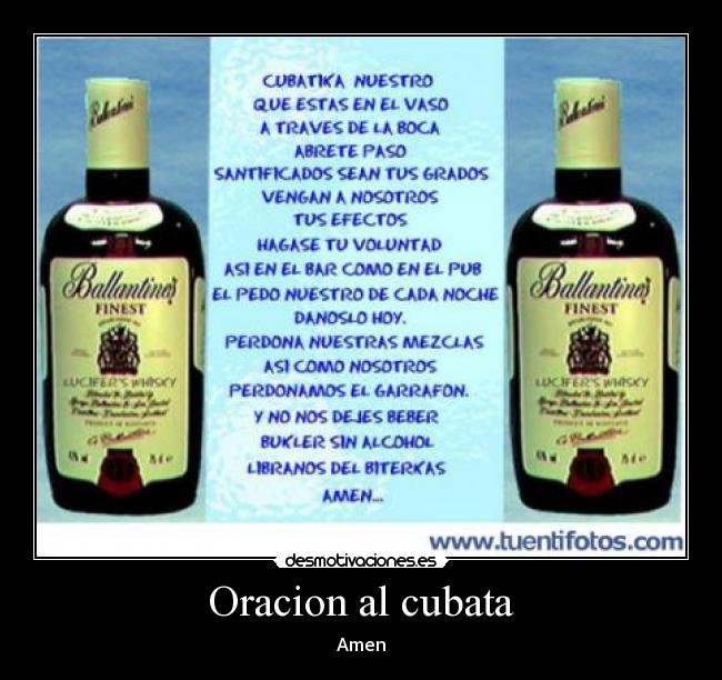 Oracion al cubata - 