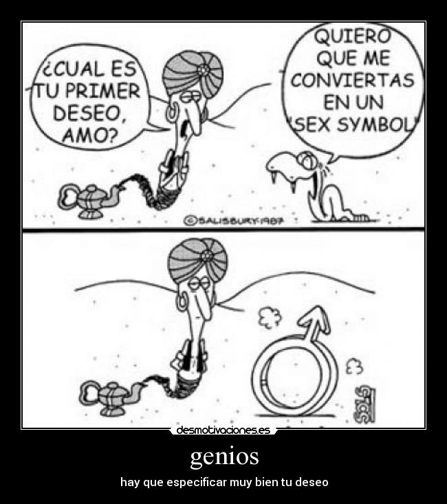 genios - hay que especificar muy bien tu deseo