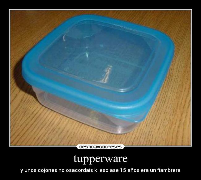 tupperware - y unos cojones no osacordais k eso ase 15 años era un fiambrera