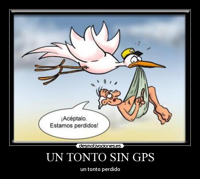 carteles tonto tonto sin gps desmotivaciones