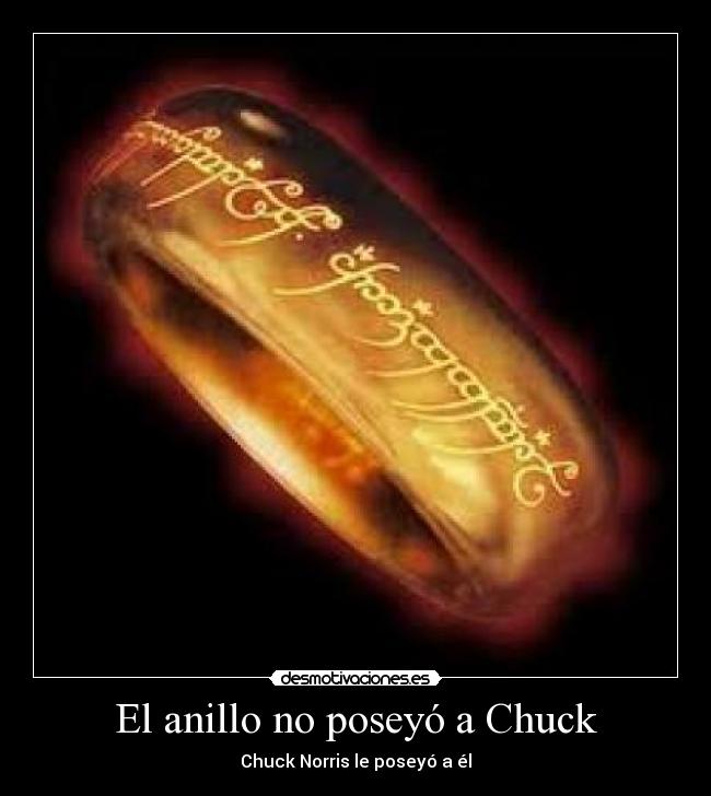 El anillo no poseyó a Chuck -