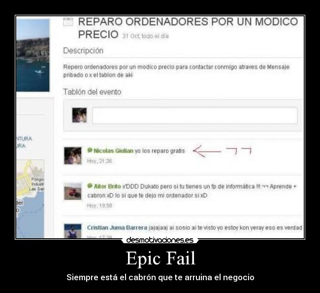 Epic Fail - Siempre está el cabrón que te arruina el negocio