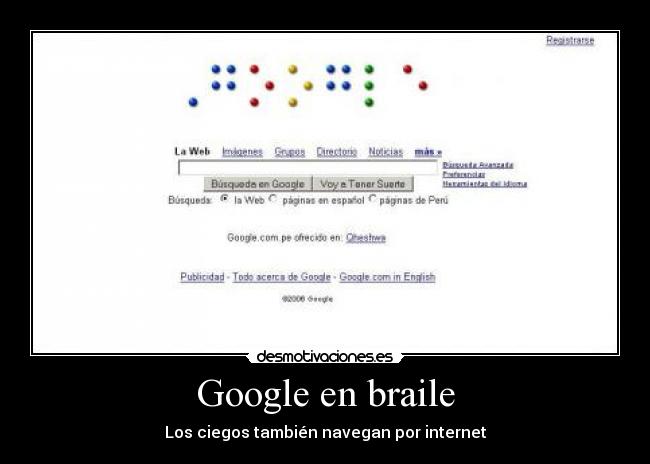 Google en braile -