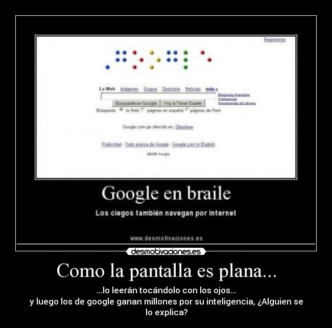 Como la pantalla es plana... - 