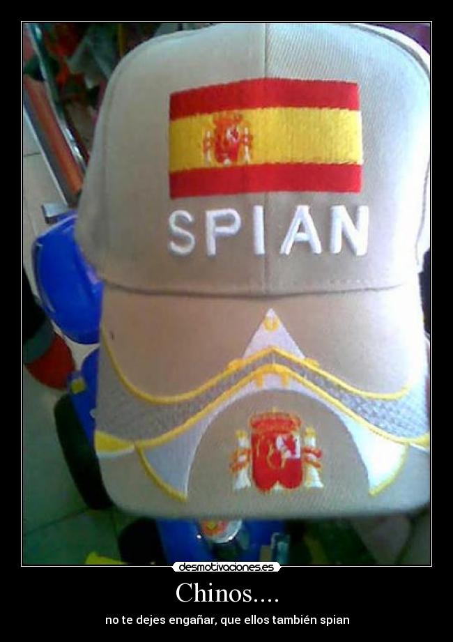 carteles espana chinos gorras desmotivaciones