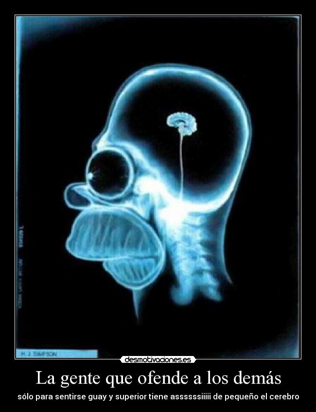 La gente que ofende a los demás - 