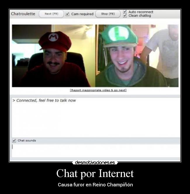 carteles internet chat internet furor reino champinon mario luigi desmotivaciones