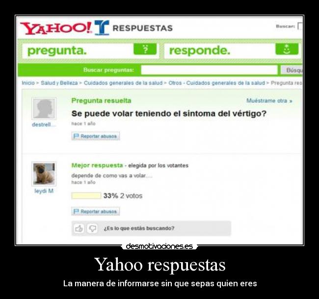 Yahoo respuestas - La manera de informarse sin que sepas quien eres