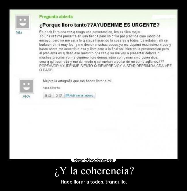 ¿Y la coherencia? -