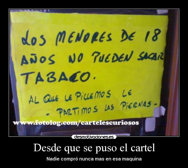 carteles  desmotivaciones