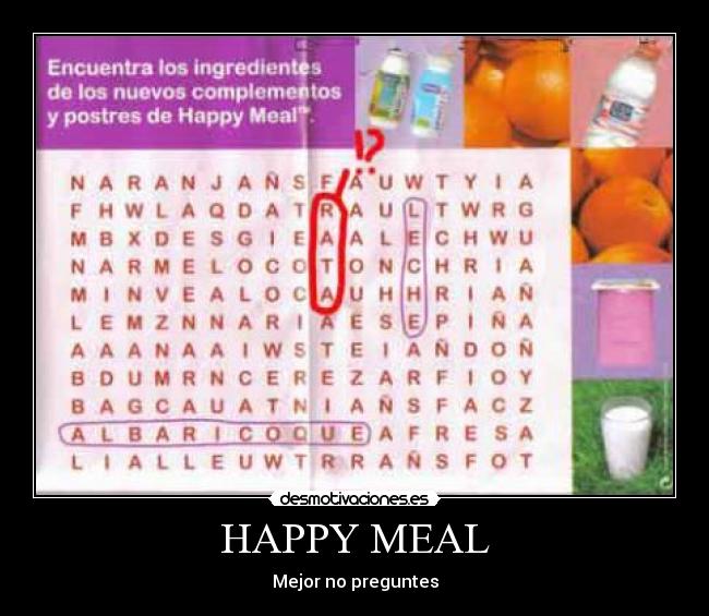 HAPPY MEAL - 