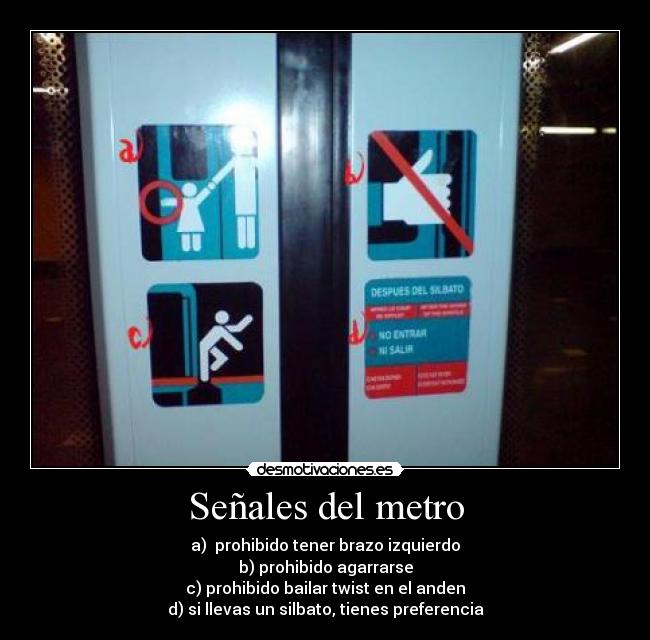 Señales del metro -