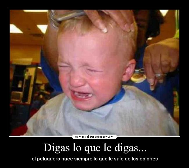 Digas lo que le digas... - el peluquero hace siempre lo que le sale de los cojones