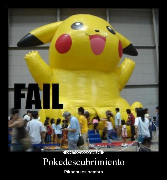 Pokedescubrimiento - Pikachu es hembra