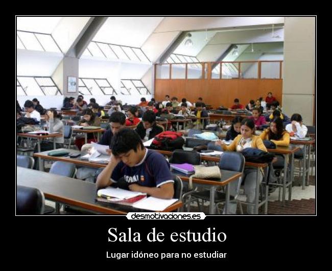carteles biblioteca sala estudio lugar idoneo para estudiar desmotivaciones
