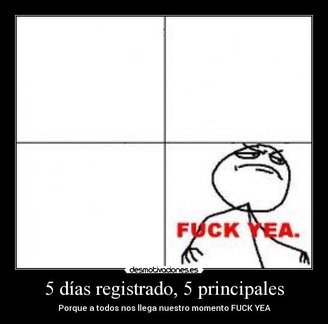 5 días registrado, 5 principales -